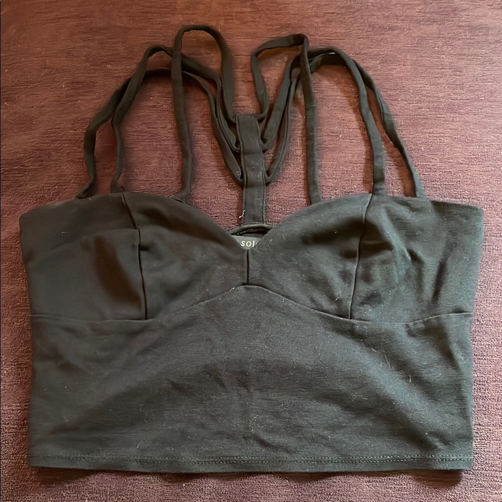 Women's Black Strappy Bralette